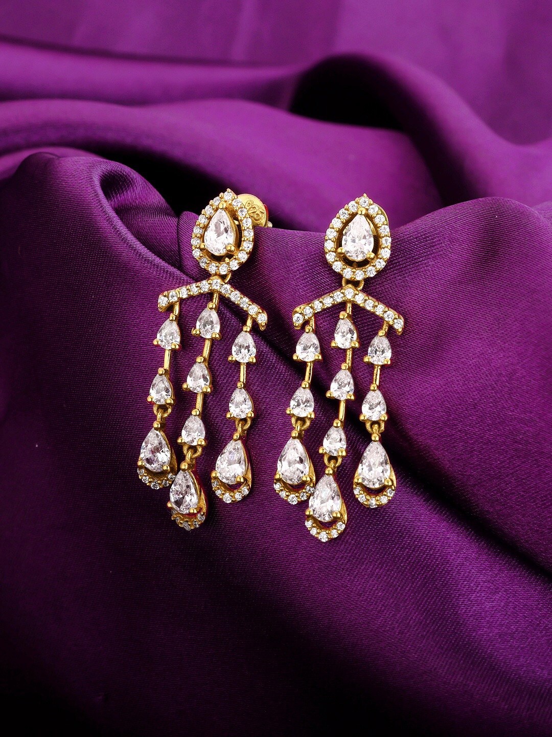 

GIVA Gold-Toned Contemporary Drop Earrings