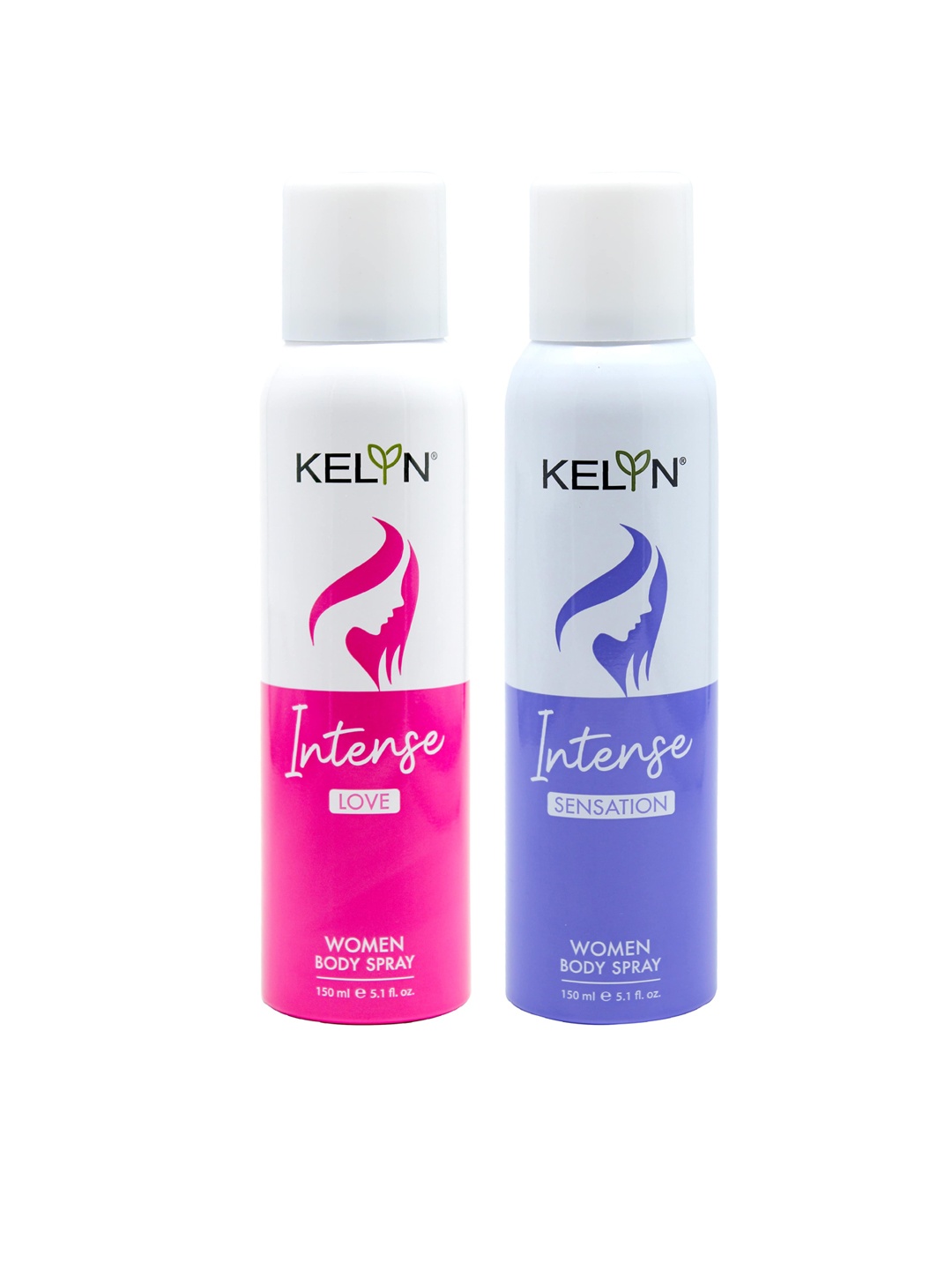 

KELYN Women Set of Long Lasting Intense Love & Sensation Body Spray - 150 ml Each, White