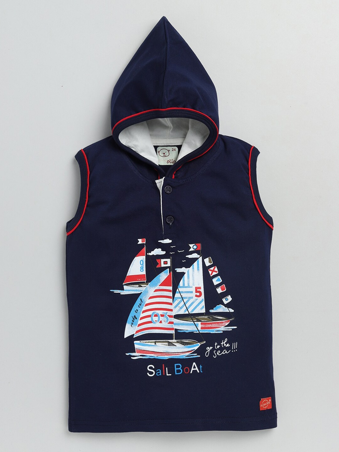 

Olio Kids Boys Blue Hooded T-shirt
