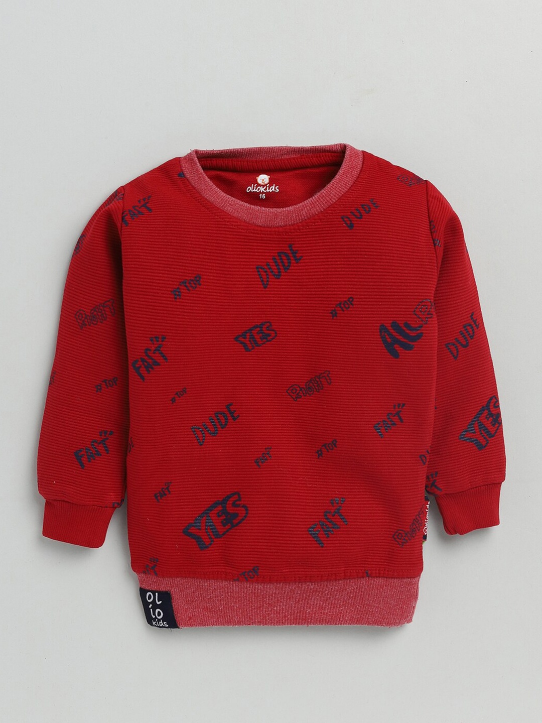 

Olio Kids Boys Red Printed T-shirt