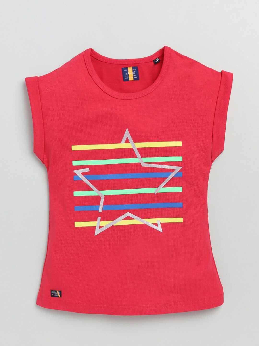 

Olio Kids Girls Red Printed T-shirt