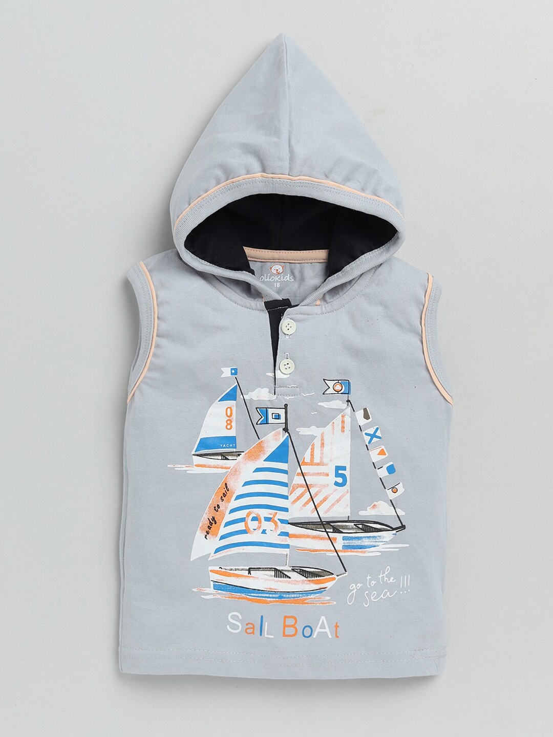 

Olio Kids Boys Grey Printed T-shirt