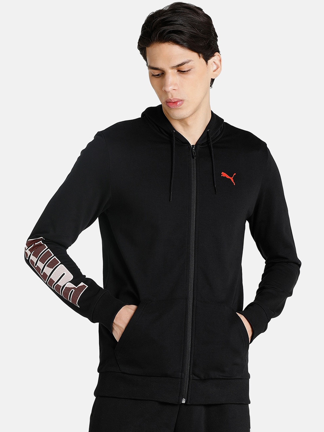 Puma Men Puma Formstripe Slim Fit Jacket FZ, Black