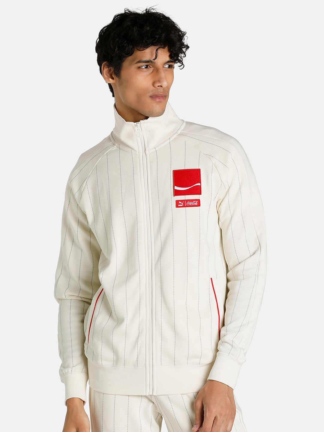 

Puma X Coca Cola Men White Self-Design Logo Printed Cotton Jackets