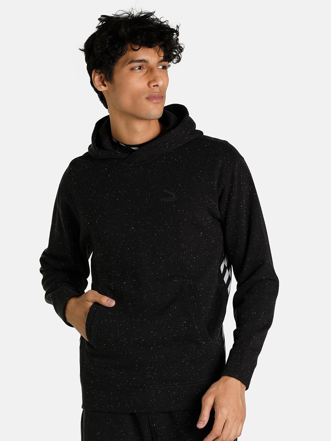 

Puma Unisex Black RE:Collection Relaxed Fit Hoodie Printed Sweatshirt