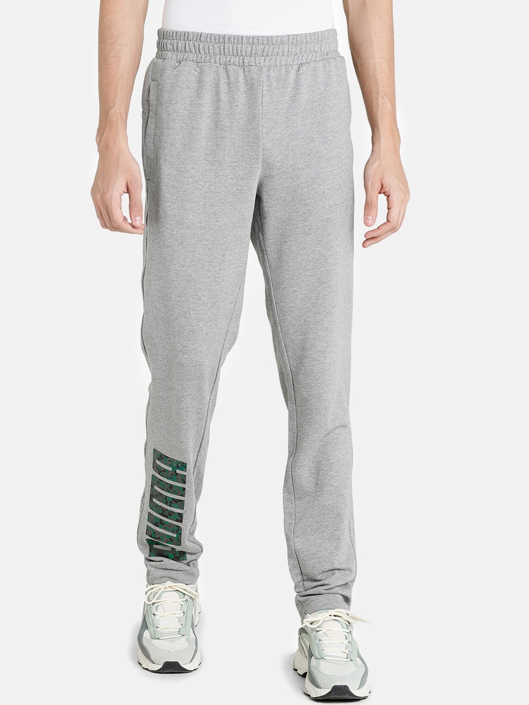 

Puma Men Grey Solid Cotton Track Pant