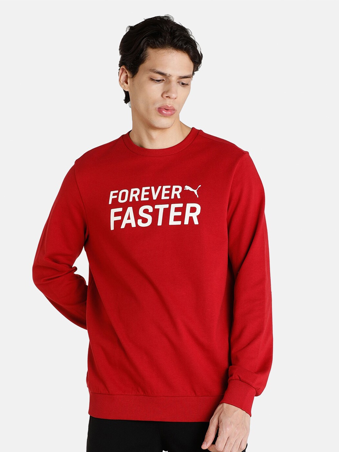 

Puma Men Red Forever Faster Printed Regular Fit Sweatshirt