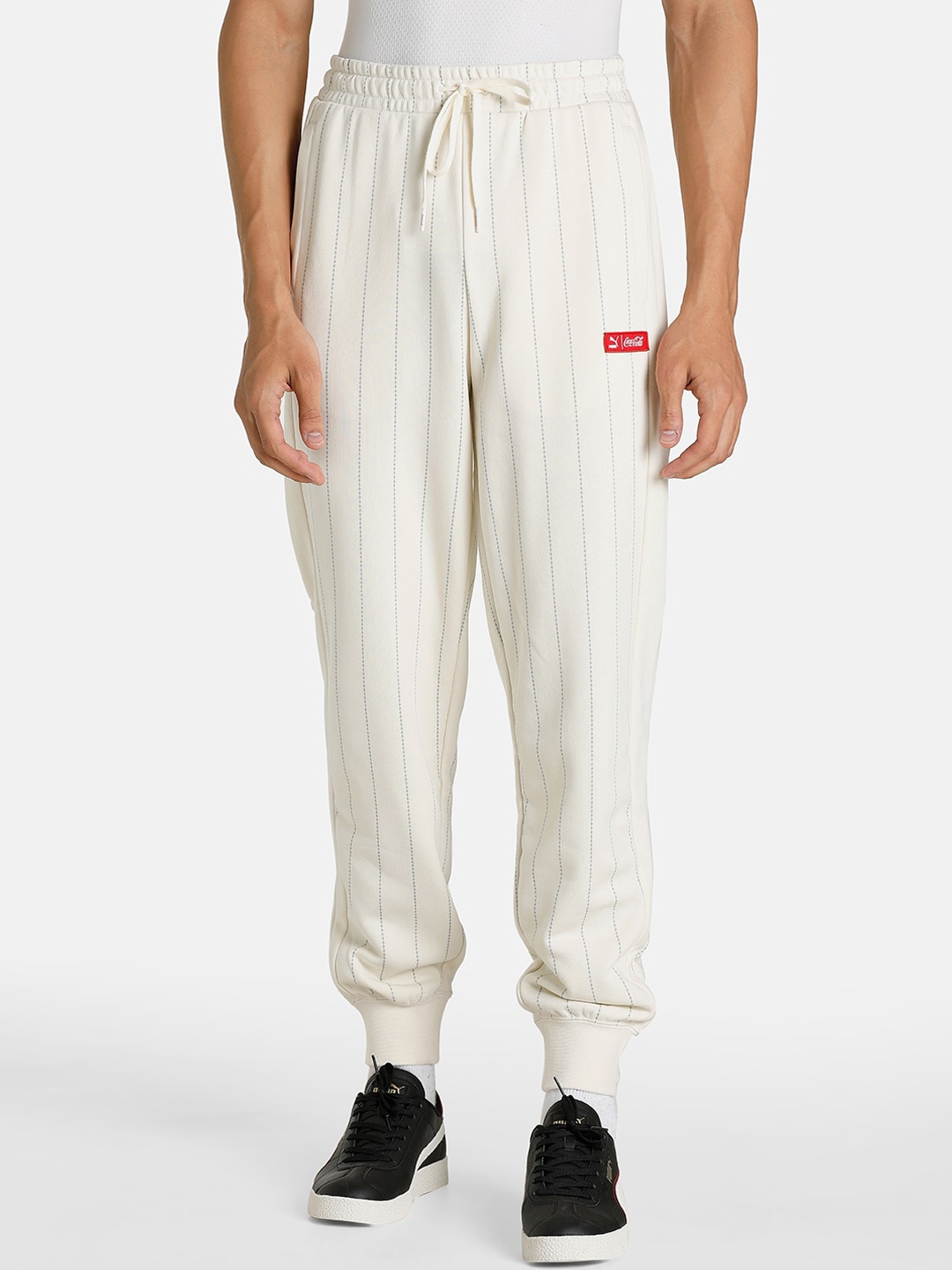 

Puma X Coca Cola Men Ivory Glow White Solid Cotton Joggers