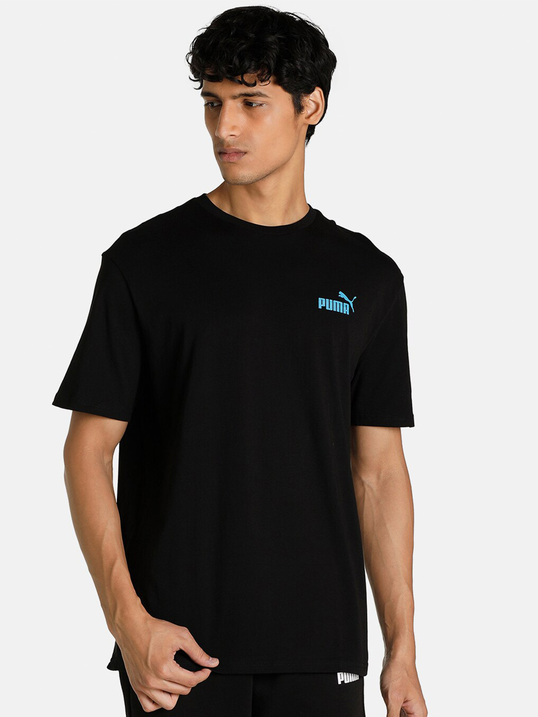 

Puma Men Black Brand Logo Power Summer Printed T-shirts