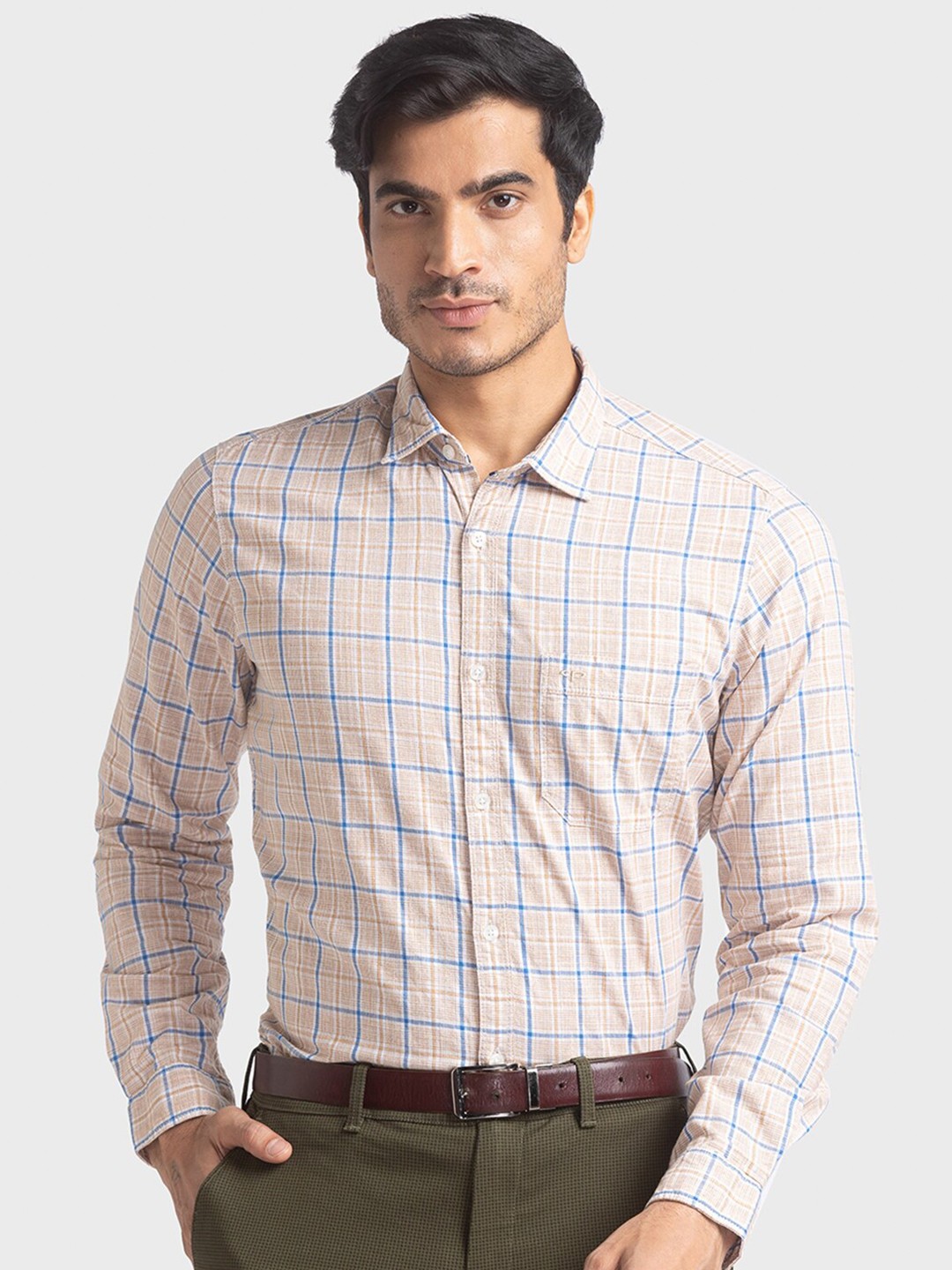

ColorPlus Men Pink Checked Casual Shirt