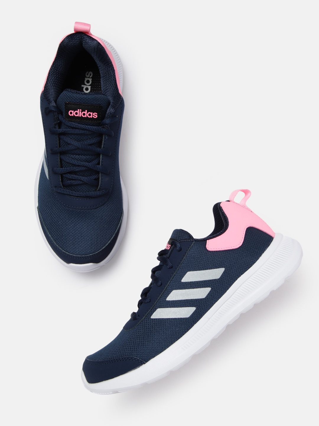 

ADIDAS Women Navy Blue Solid Woven Design Glide Ease Running Shoes