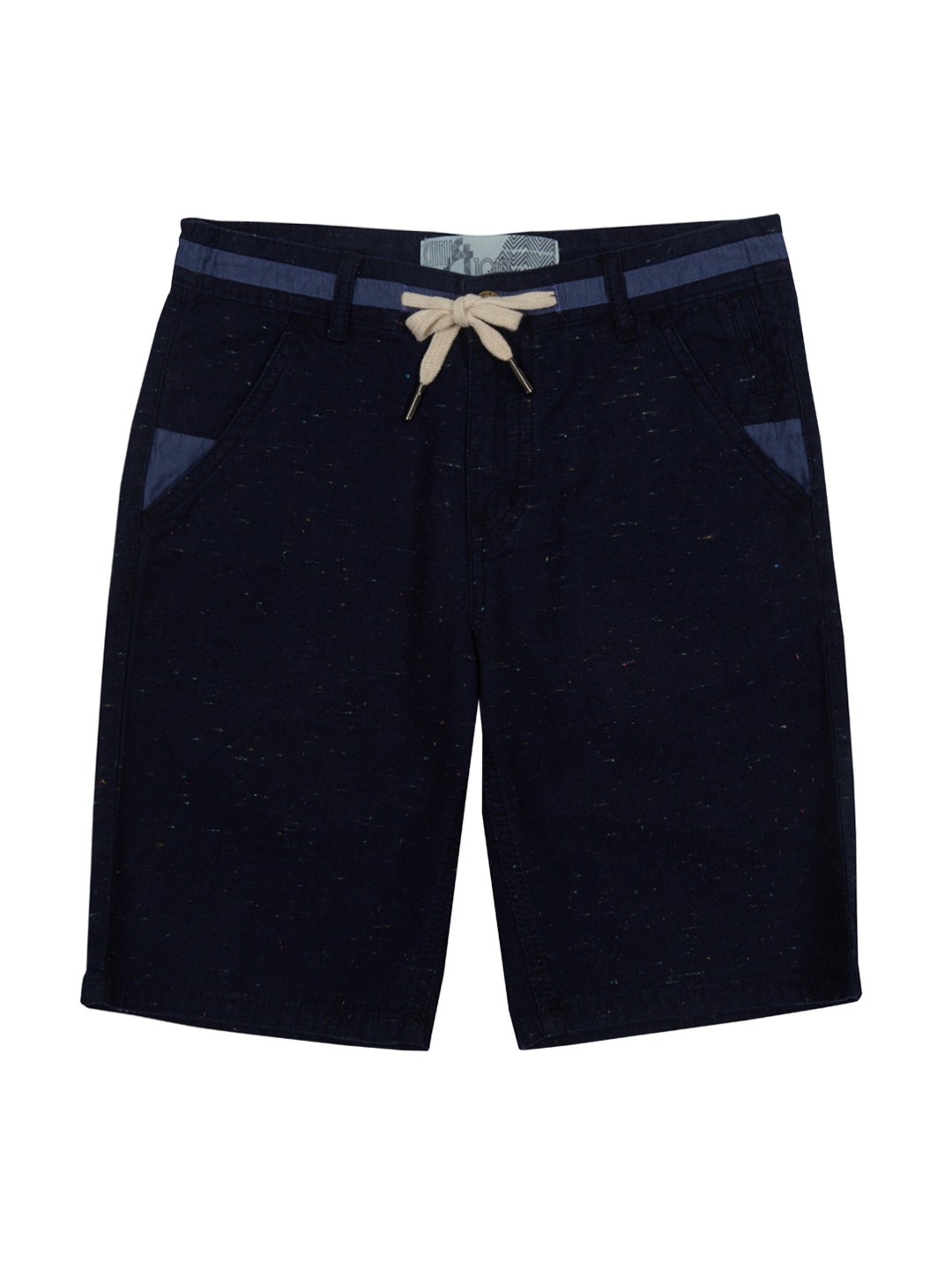 

Gini and Jony Girls Navy Blue Self-Design Regular Fit Shorts