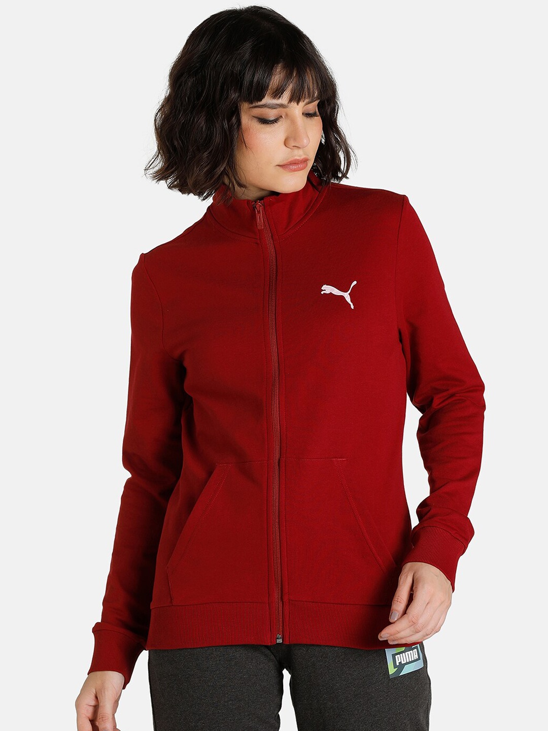 

Puma Women Regular Fit PUMA Graphic Jacket, Red