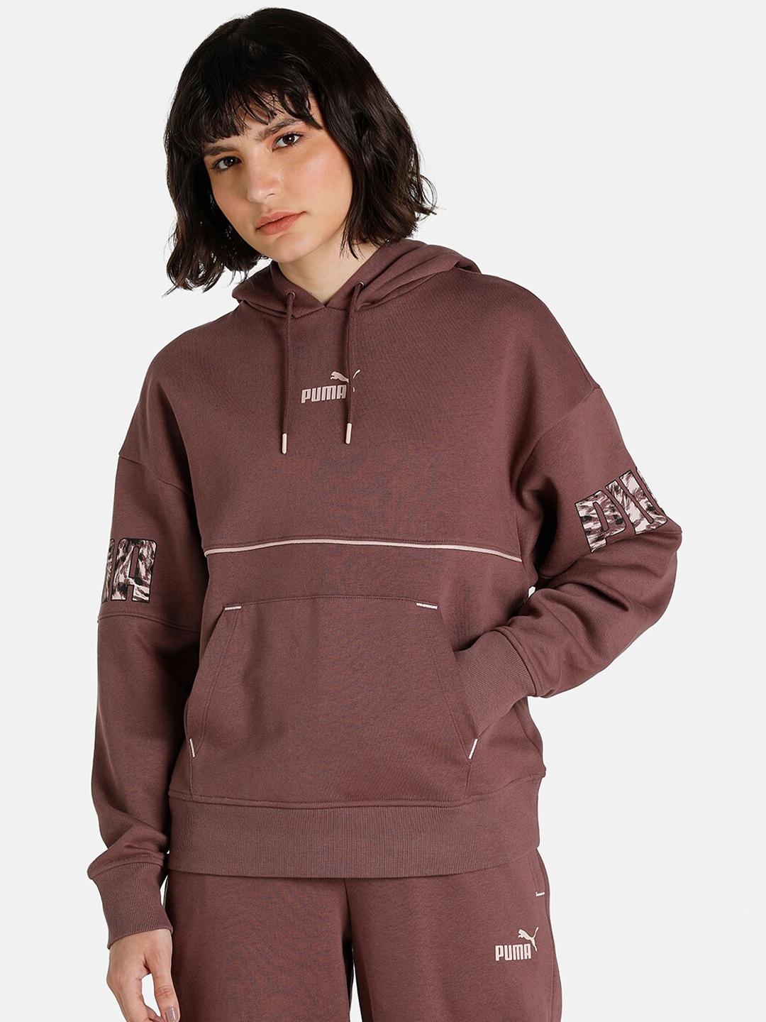 

Puma Women Brown Power Safari Hooded Sweatshirt