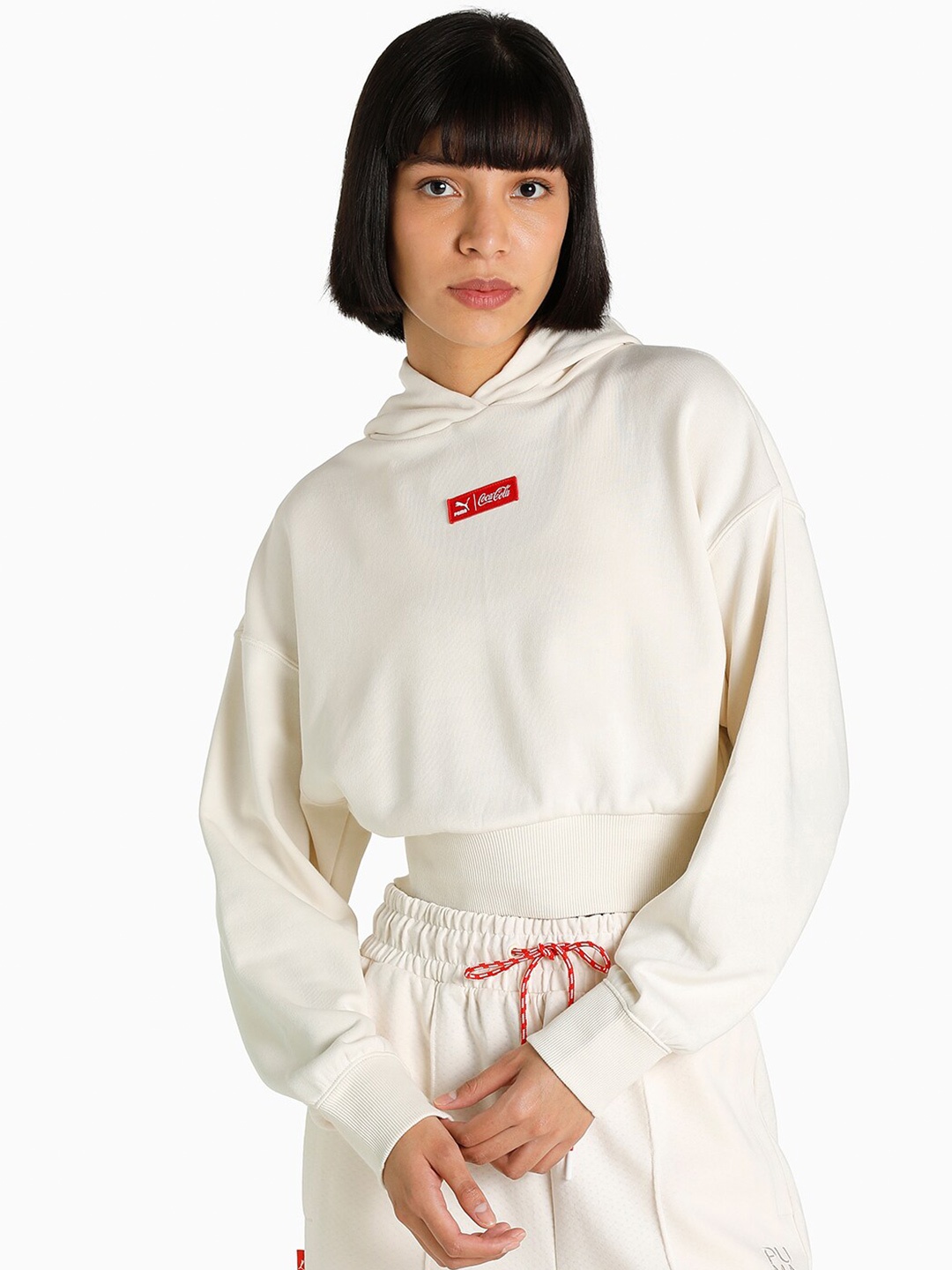 

PUMA X COCA COLA White Hooded Relaxed Fit Sweatshirt