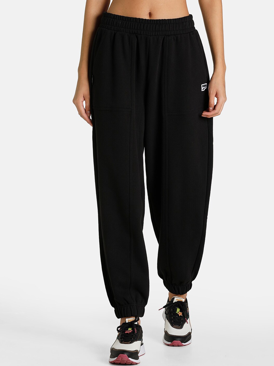 

Puma Women Relaxed Fit Downtown Cotton Joggers, Black