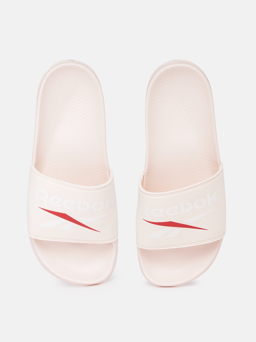 

Reebok Women Pink & White Brand Logo Printed Sliders
