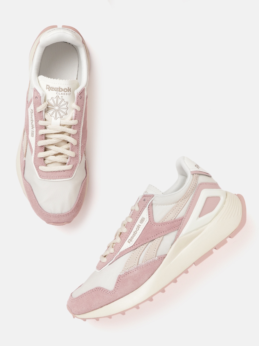 

Reebok Classic Women Beige Colourblocked Classic Leather Legacy AZ Sneakers