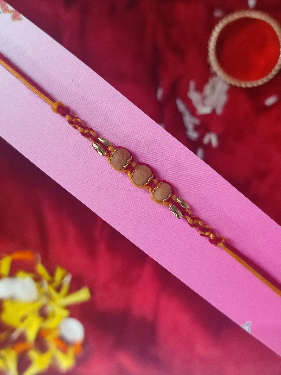 

CRAYTON Men Brown Stone-studded Rakhi