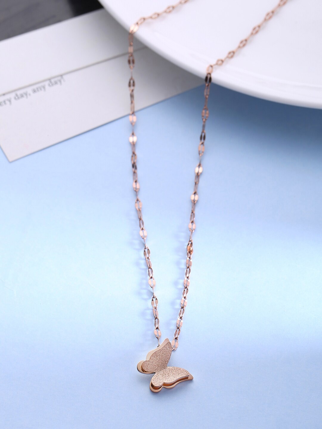 

kashwini Rose Gold Rose Gold-Plated Necklace
