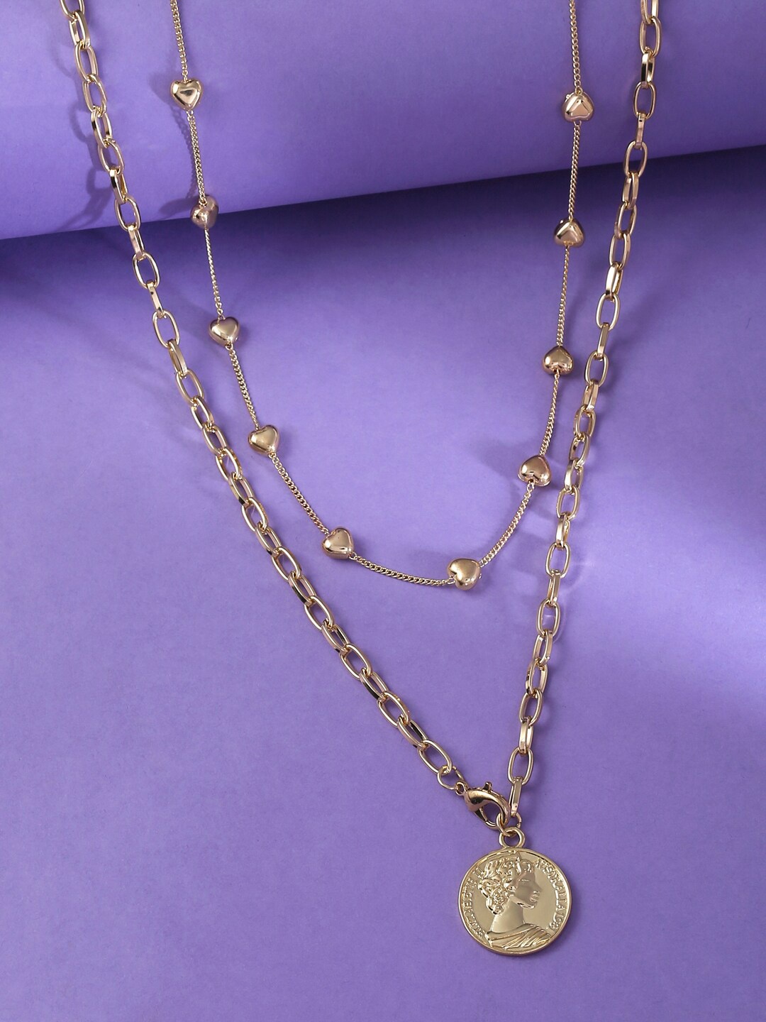 

kashwini Gold-Plated Layered Necklace
