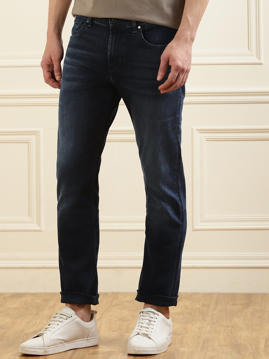 

7 For All Mankind Men Blue Slim Fit Stretchable Jeans