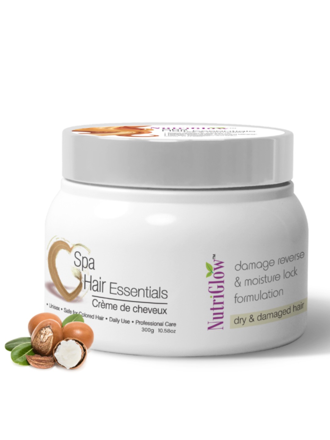 

NutriGlow Sustainable Hair Spa Protein Hair Cream - For Dry & Damaged Hair 300 g, Multi