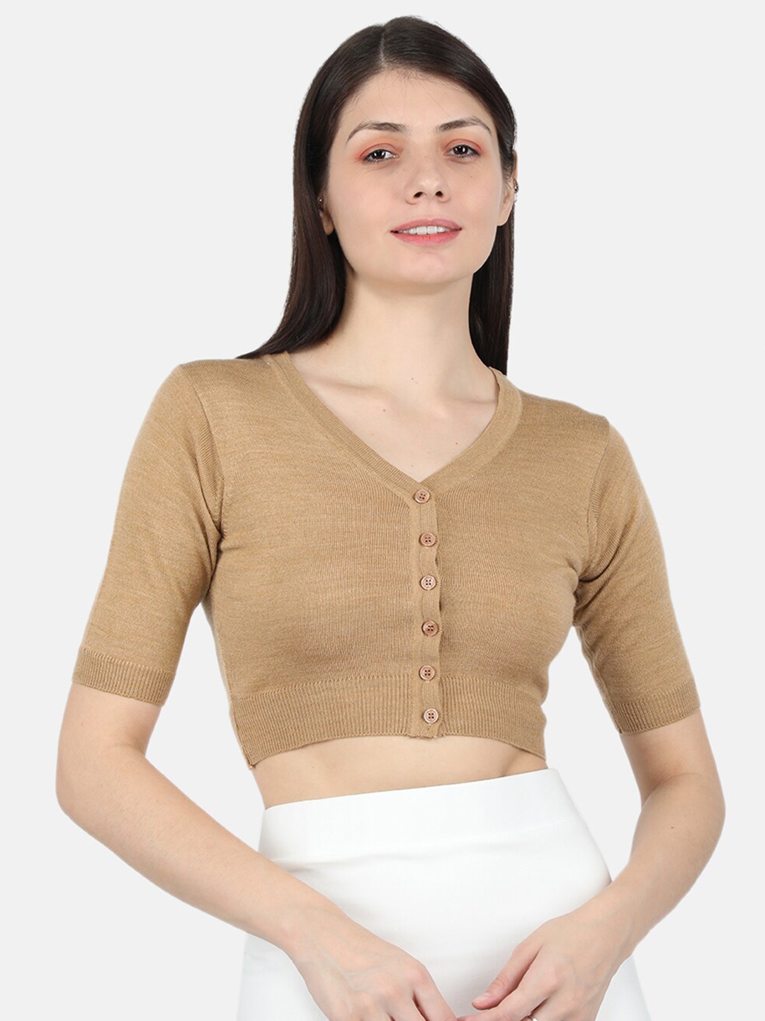 

Monte Carlo Women Crop Cardigan, Beige