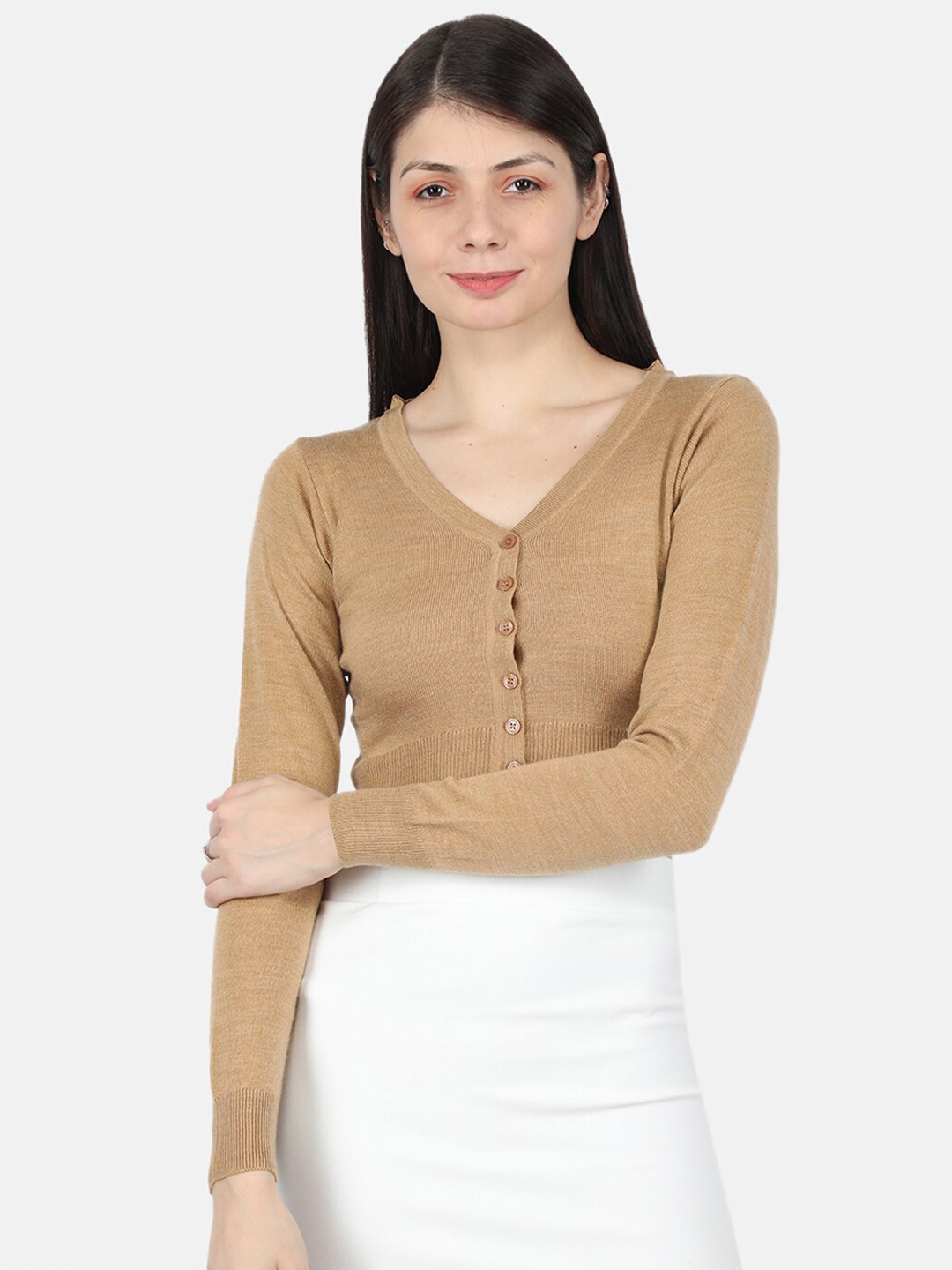

Monte Carlo Women Camel Brown Crop