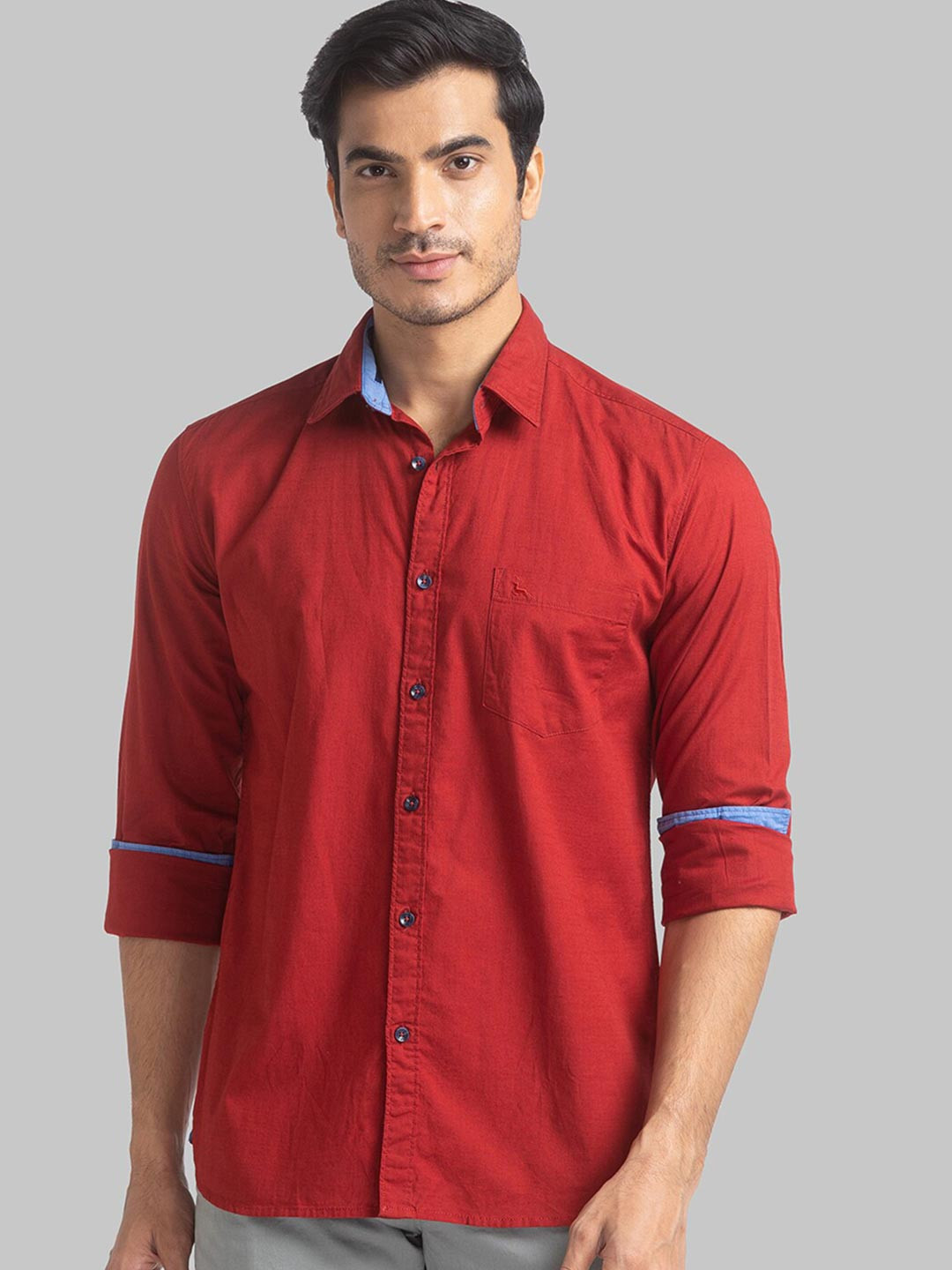 

Parx Men Red Slim Fit Casual Shirt