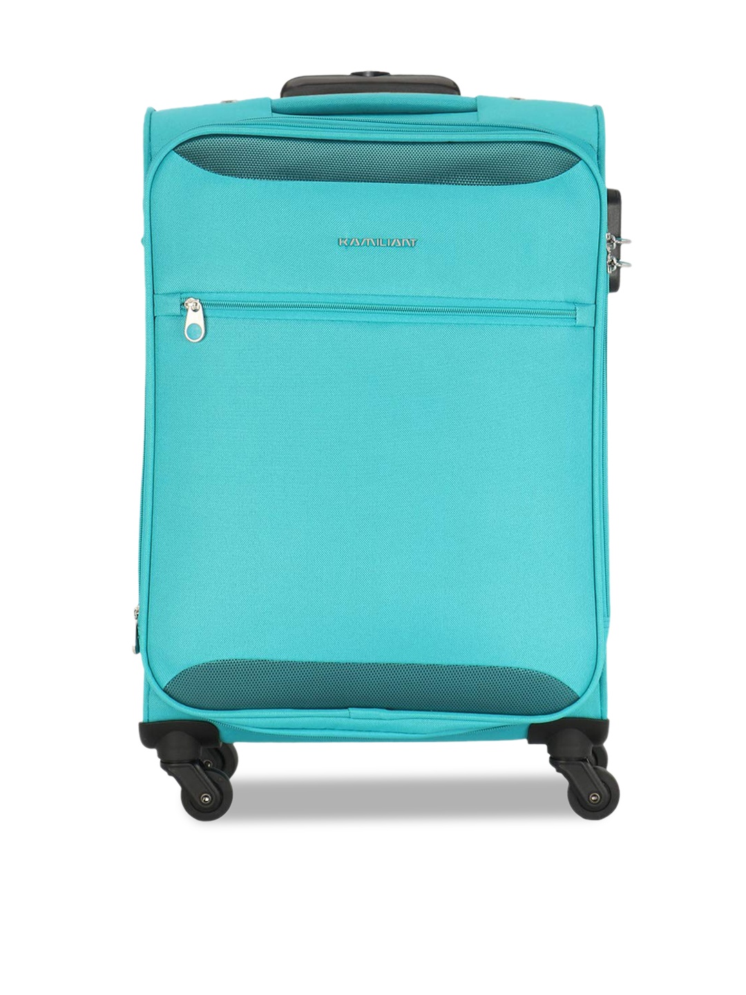 

KAMILIANT Teal Blue Solid Cabin Trolley Bag