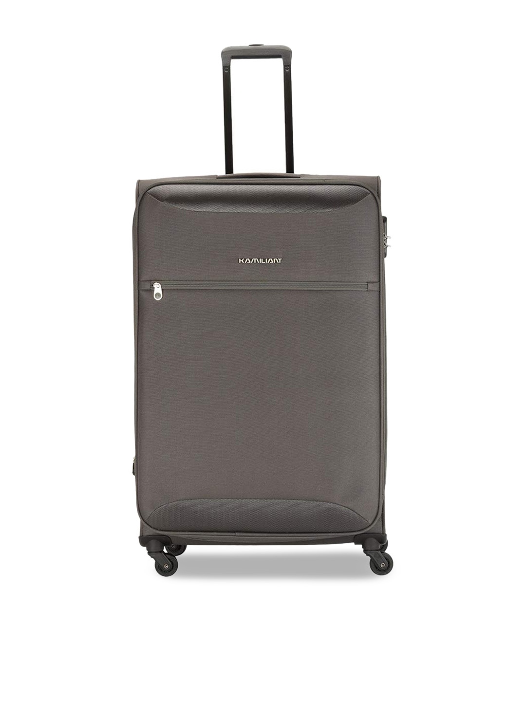 

KAMILIANT Grey Solid Soft Sided Large Trolley Suitcase