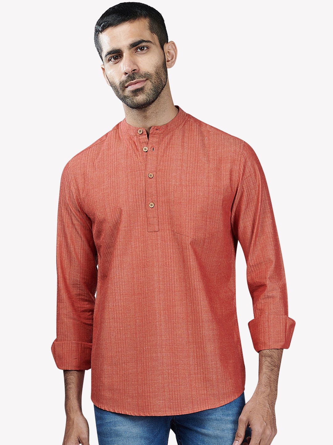

VASTRADO Men Orange Kurta