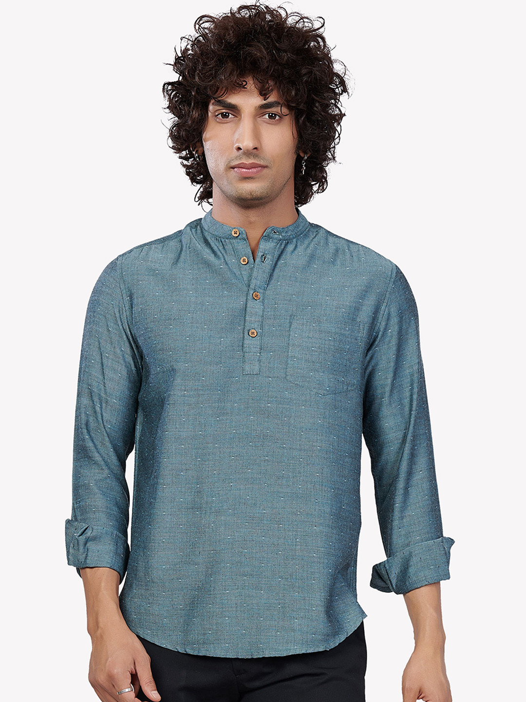 

VASTRADO Men Blue Printed Kurta