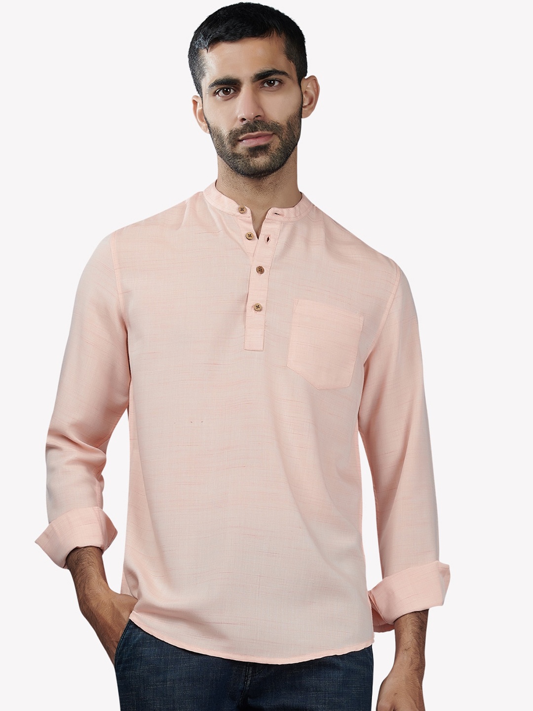

VASTRADO Men Peach-Coloured Casual Shirt