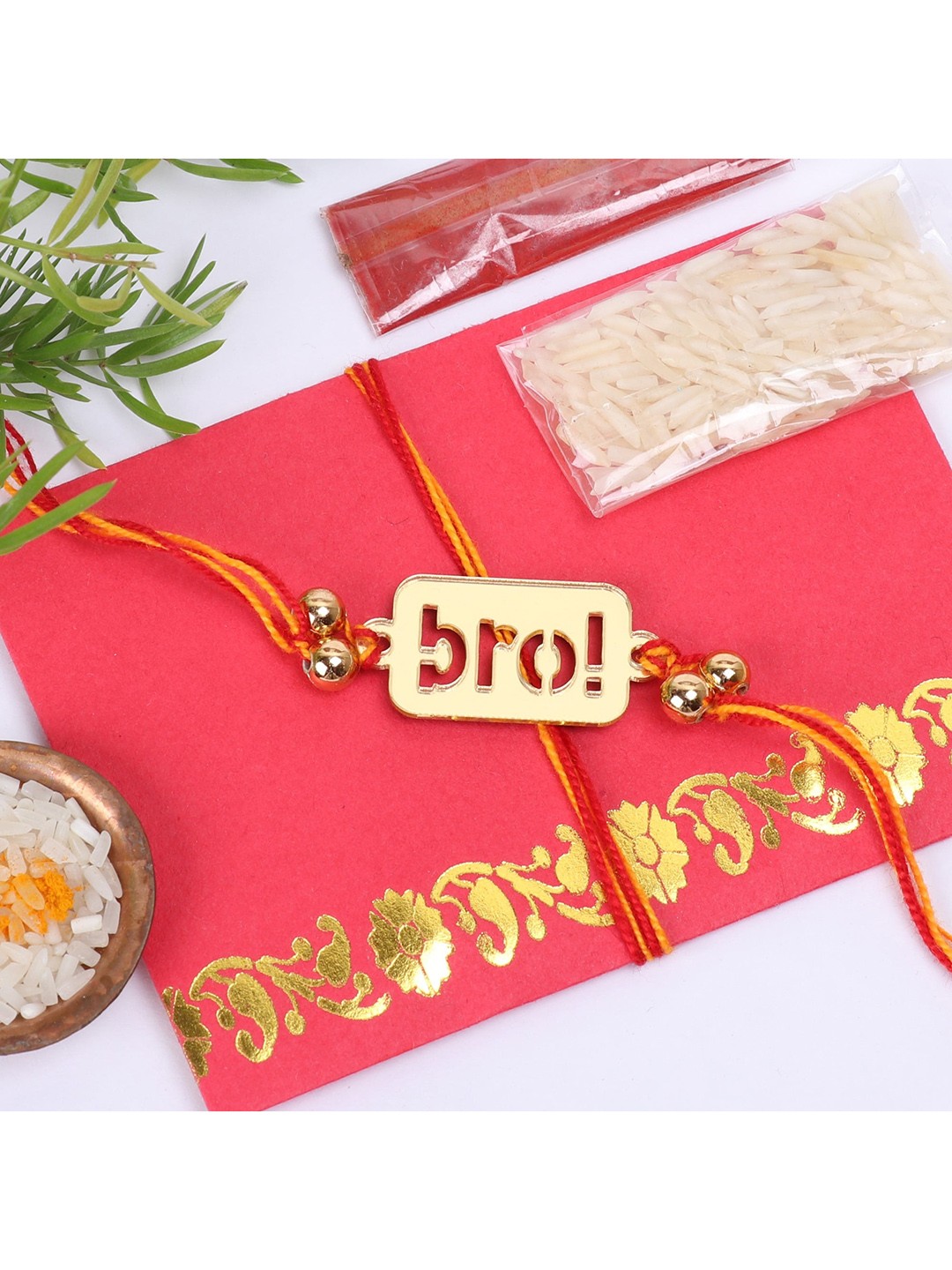 

The Magic Wand Boys Gold-Toned Beaded Rakhi
