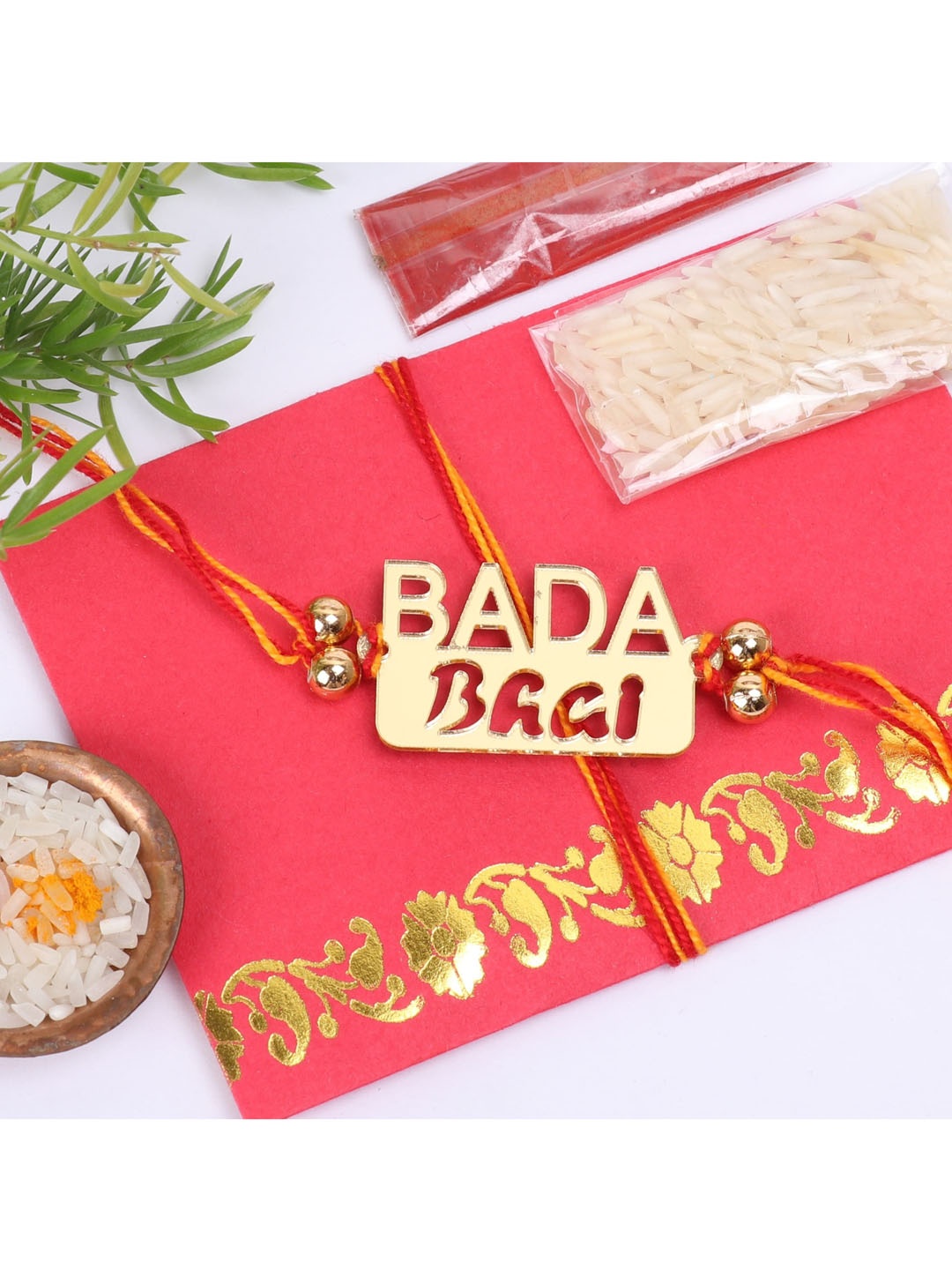 

The Magic Wand Boys Gold-Toned Beaded Rakhi