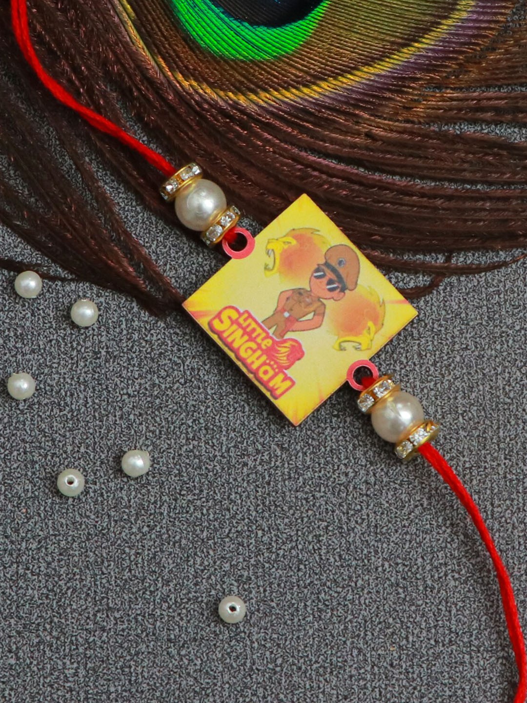 

The Magic Wand Boys Yellow Little Singham Rakhi