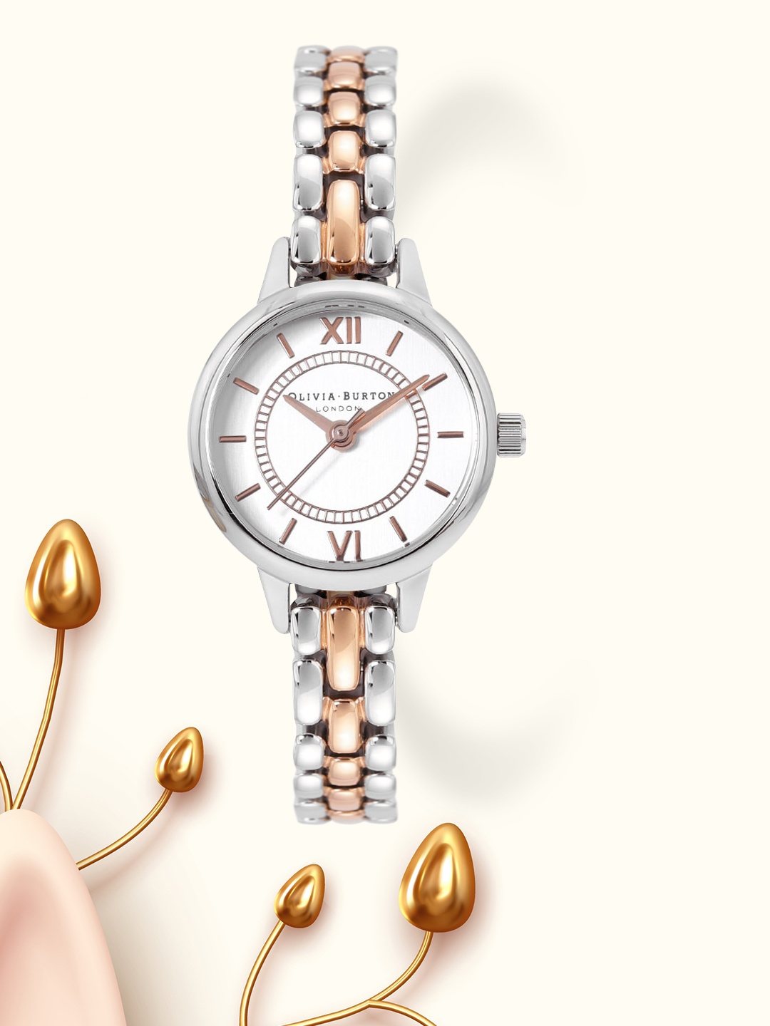 

Olivia Burton Women Silver-Toned Analogue Watch OB16MC50
