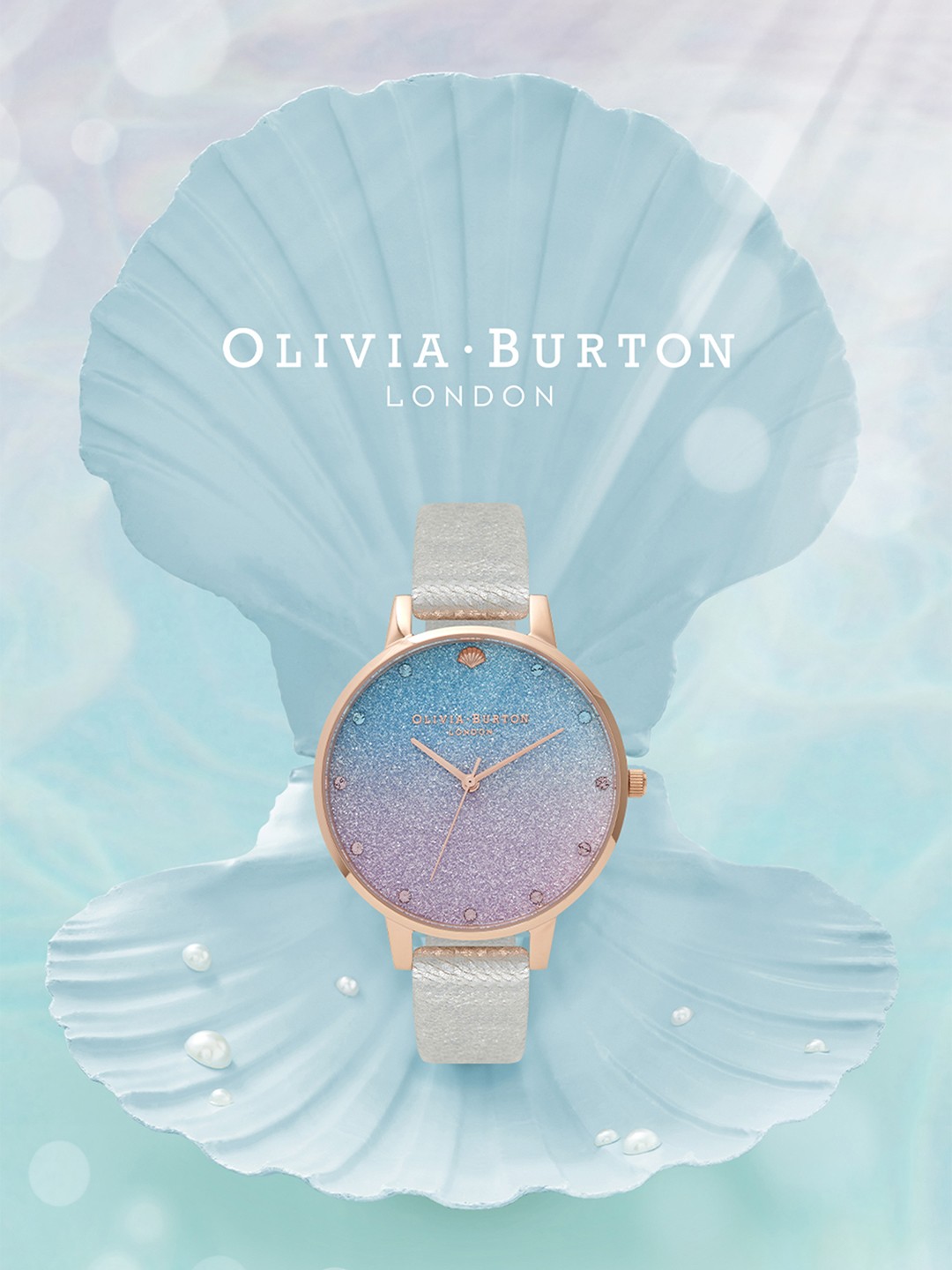 

Olivia Burton Women Blue Embellished Analogue Watch