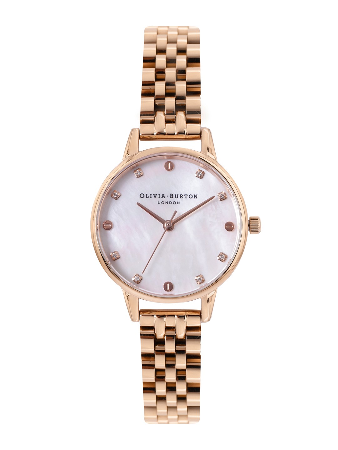 

Olivia Burton Women White Embellished Dial & Stainless Steel Strap Watch OB16SE10