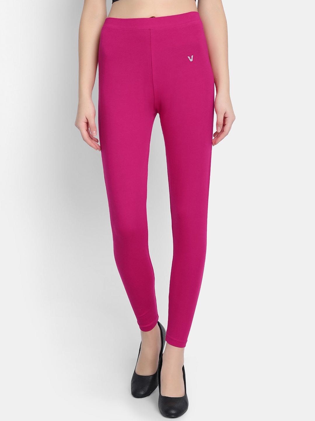 

VStar Women Pink Solid Ankle-Length Leggings