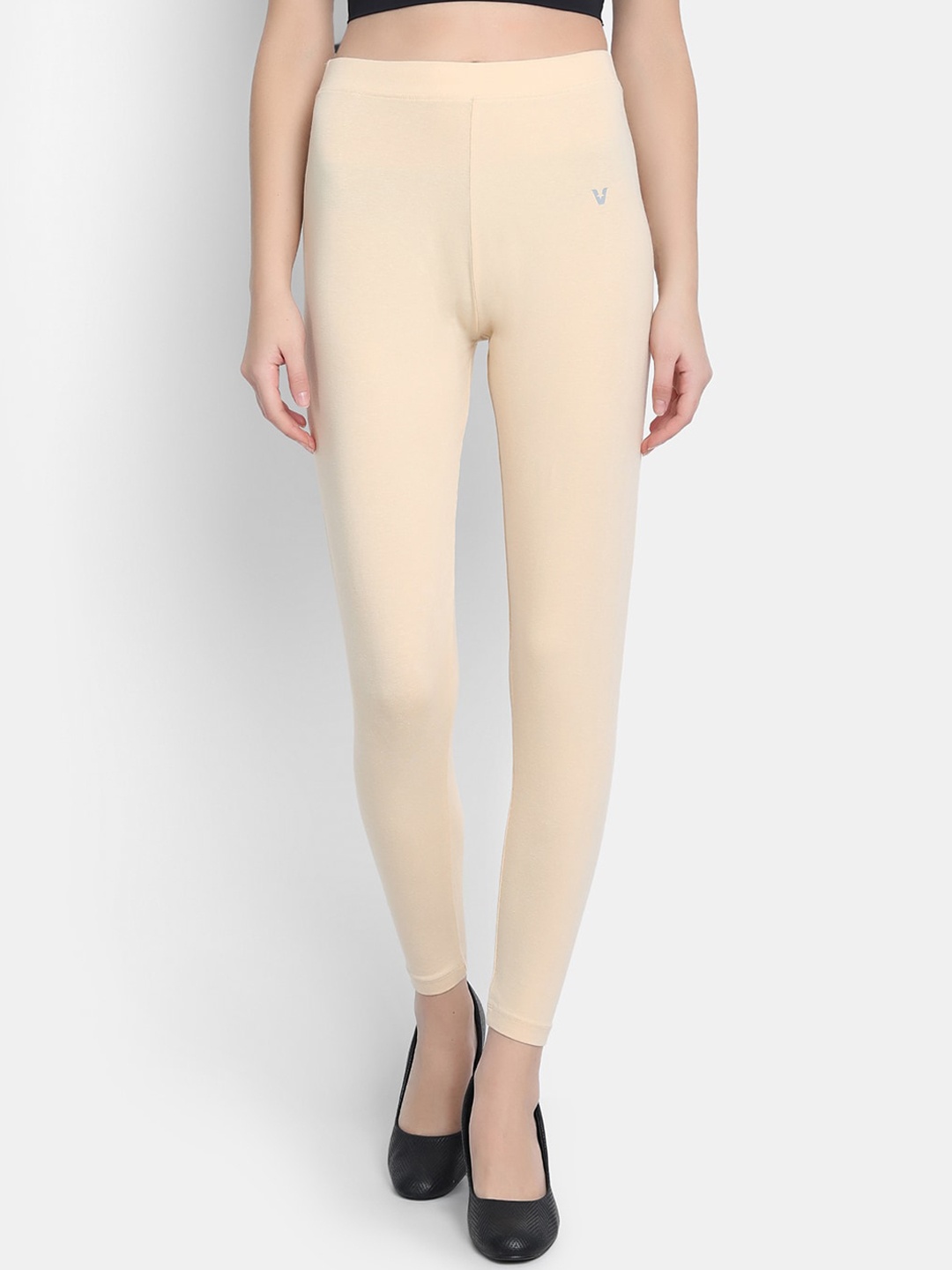 

VStar Women Nude Coloured Solid Ankle-Length Leggings