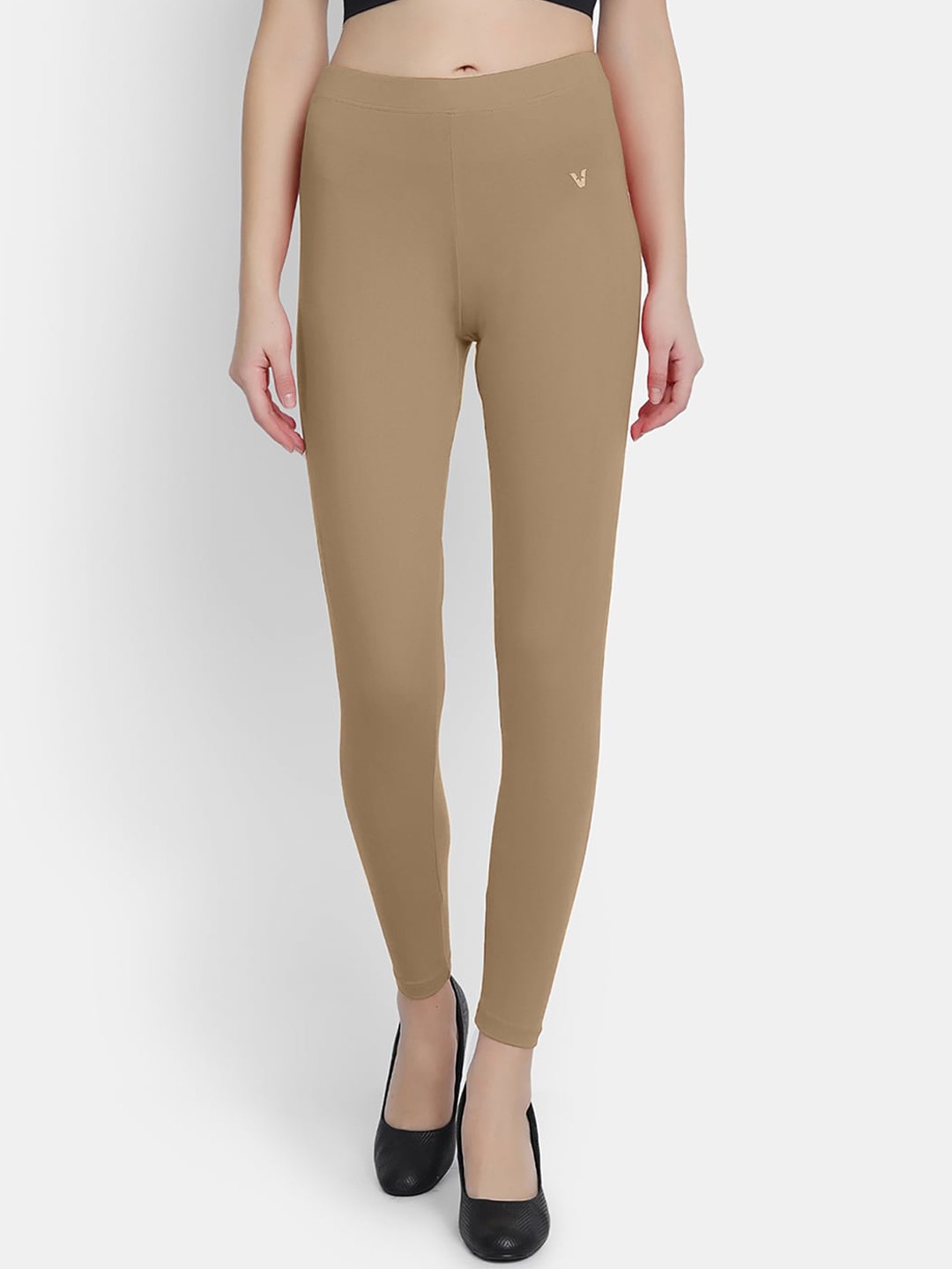 

VStar Women Brown Solid Ankle-Length Leggings