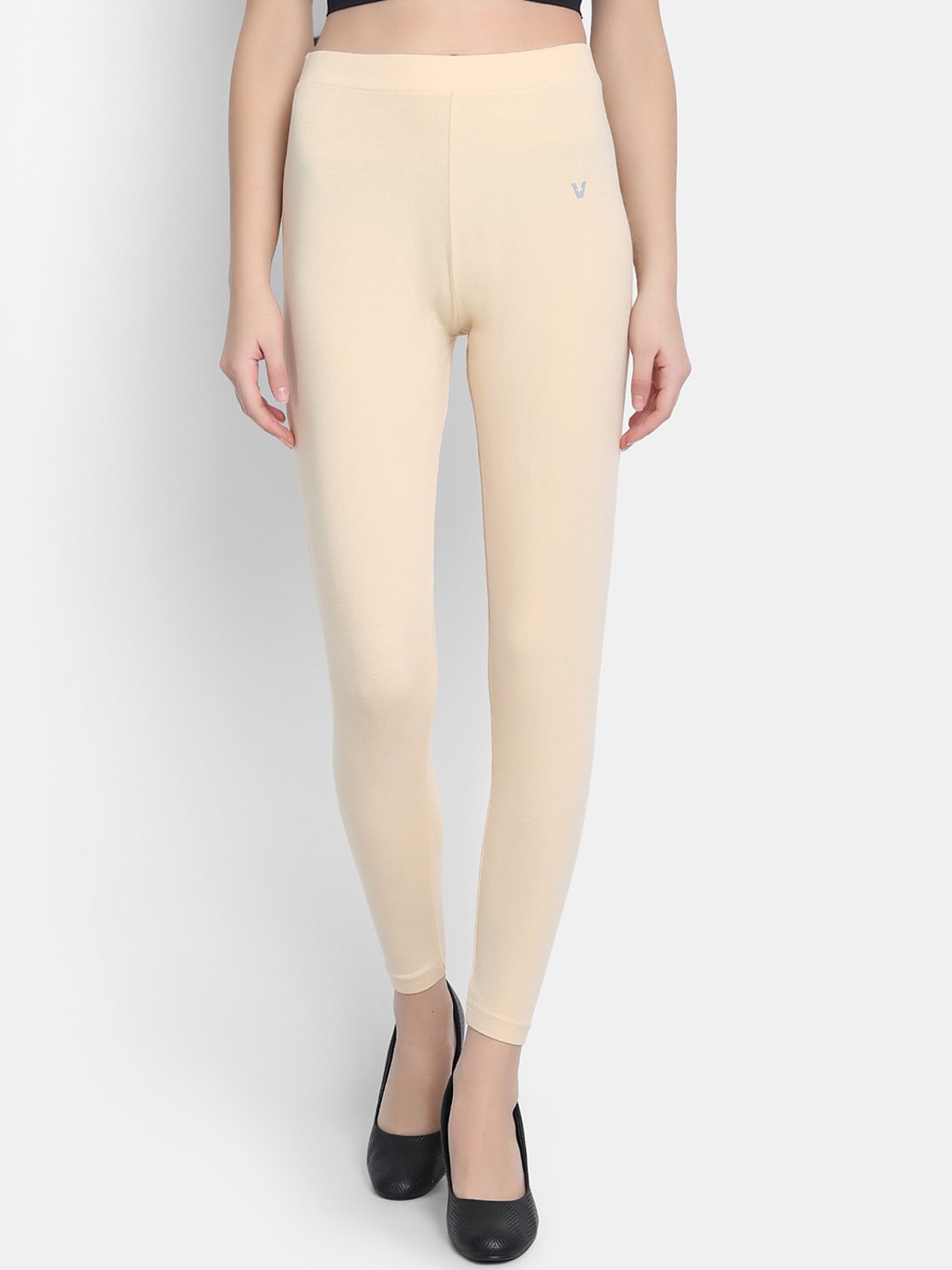 

VStar Women Nude Coloured Solid Ankle-Length Leggings
