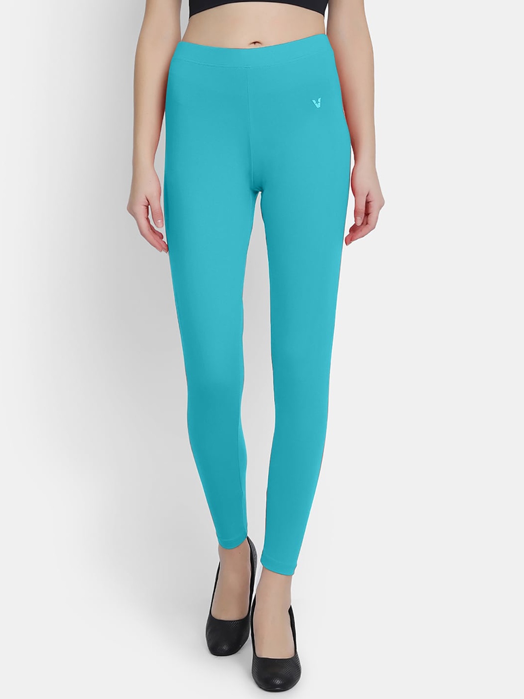

VStar Women Blue Solid Ankle-Length Leggings
