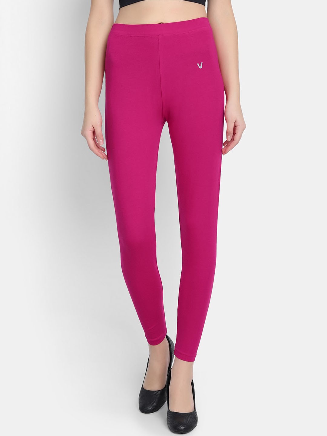 

VStar Women Pink Solid Ankle-Length Leggings