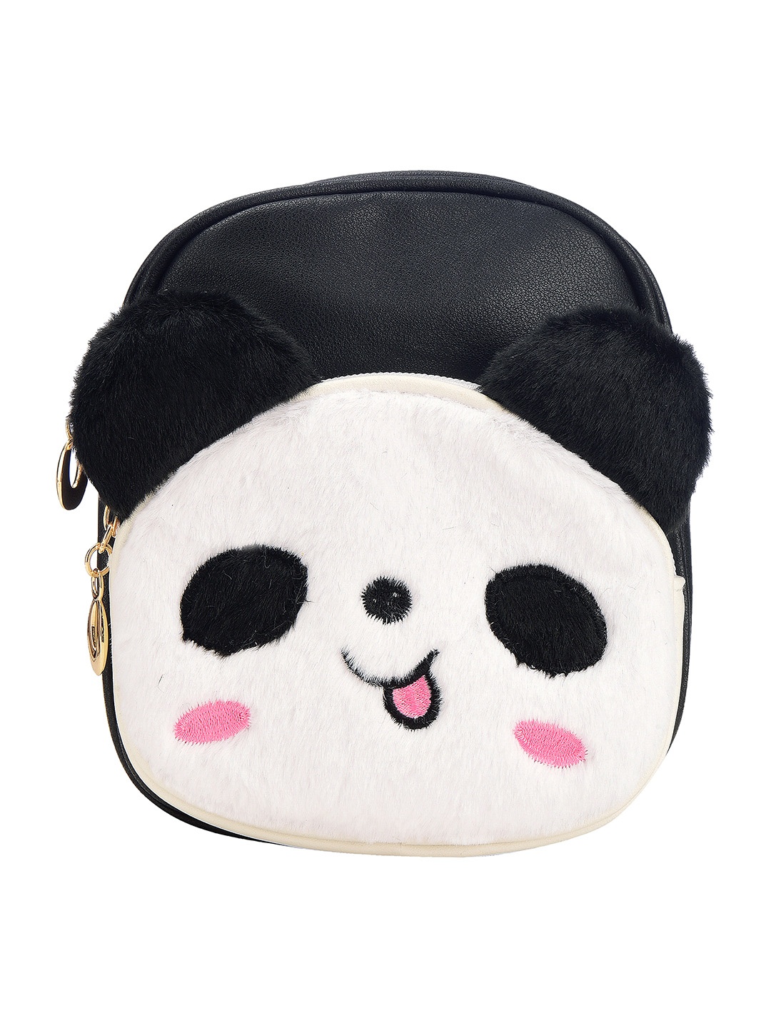 

Kids On Board Kids Black Panda face 7 inches Picnic Backpack