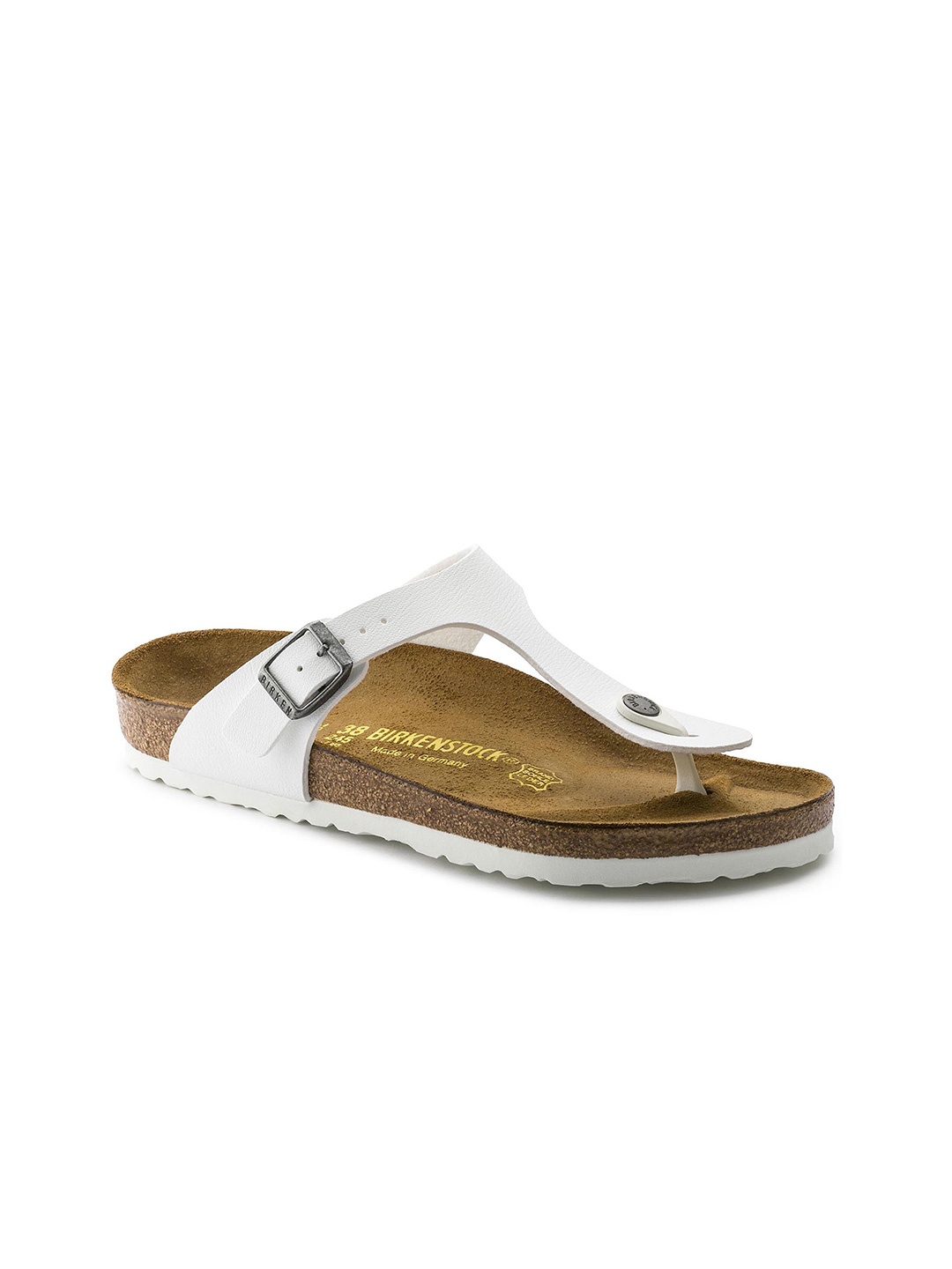 

Birkenstock Gizeh White Regular Width Birko-Flor Thong Sandals