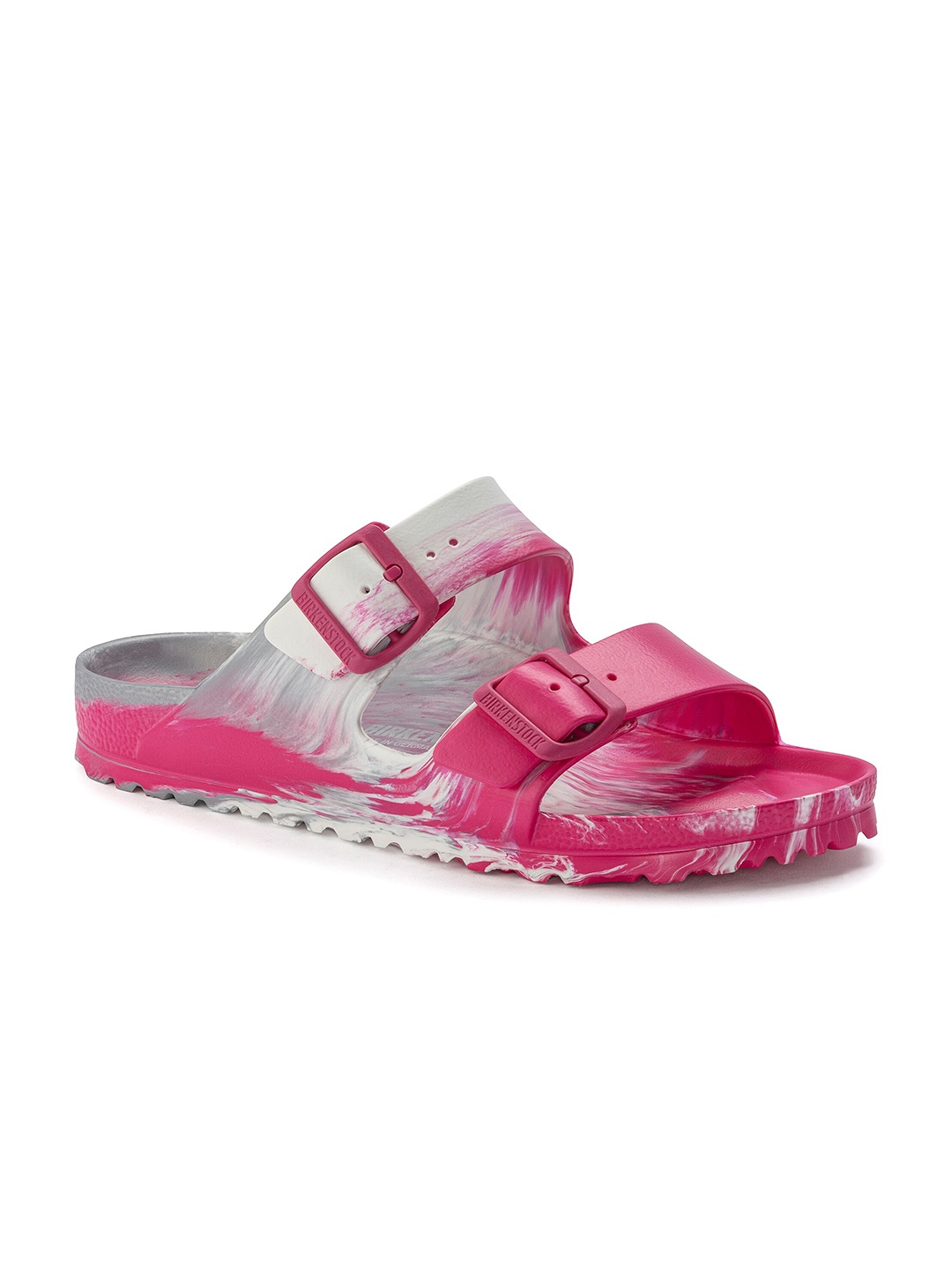 

Birkenstock Unisex Narrow Width Grey & Pink Arizona Comfort Sandals